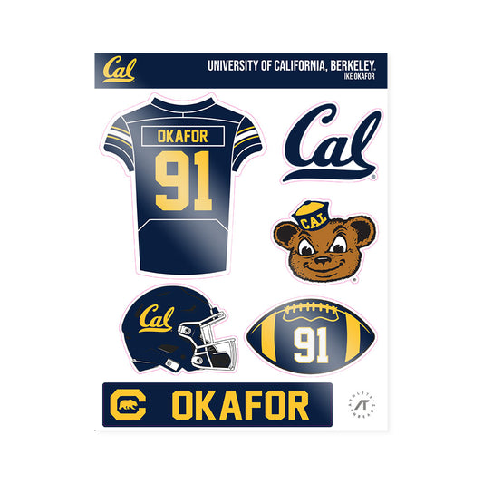 UC Berkeley - NCAA Football : Ike Okafor - Sticker Sheet-0
