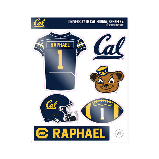 UC Berkeley - NCAA Football : Kendrick Raphael - Sticker Sheet-0