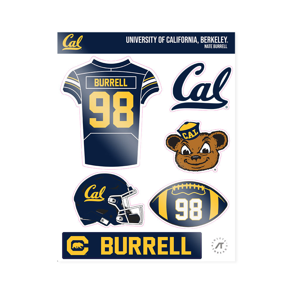 UC Berkeley - NCAA Football : Nate Burrell - Sticker Sheet-0