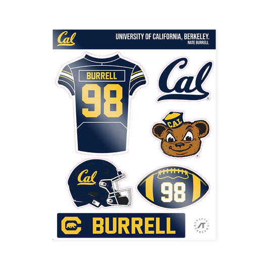 UC Berkeley - NCAA Football : Nate Burrell - Sticker Sheet-0