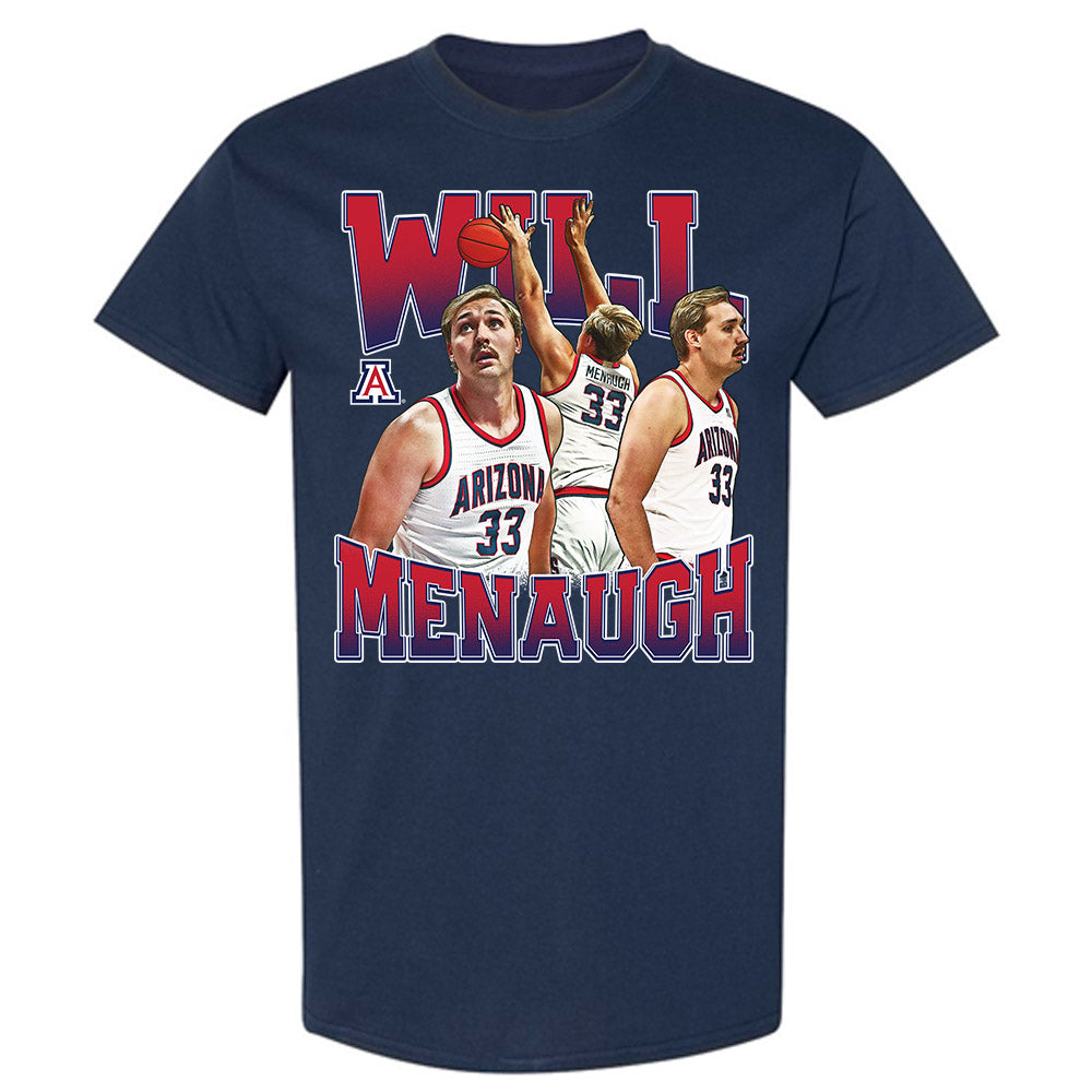 Arizona - NCAA Men's Basketball : William Menaugh - Player Collage T-Shirt-0