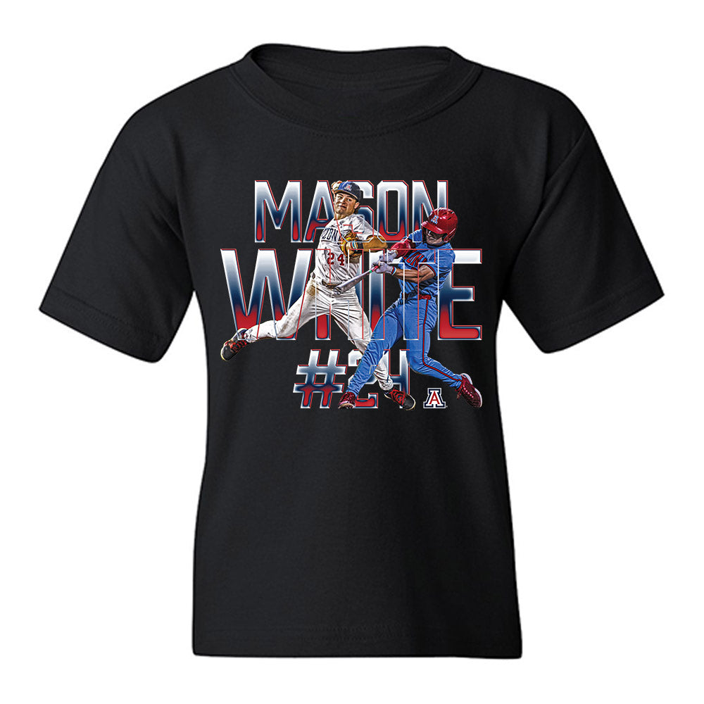 Arizona - NCAA Baseball : Mason White - Player Collage Youth T-Shirt-0