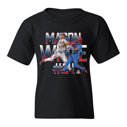 Arizona - NCAA Baseball : Mason White - Player Collage Youth T-Shirt-0