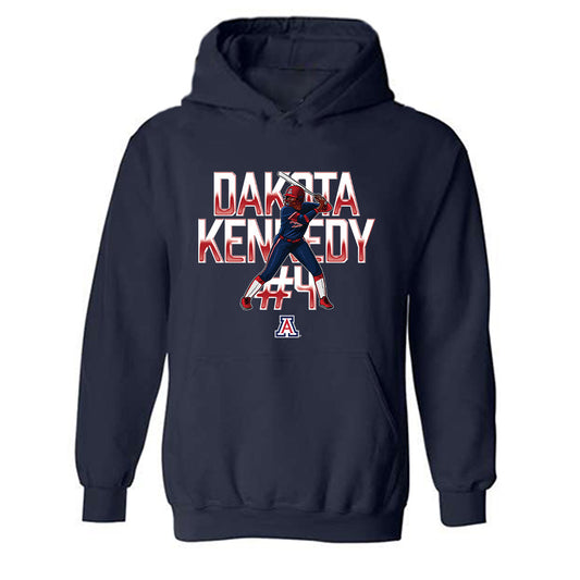 Arizona - NCAA Softball : Dakota Kennedy - Caricature Hooded Sweatshirt-0