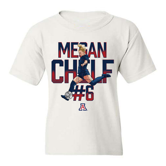 Arizona - NCAA Women's Soccer : Megan Chelf - Caricature Youth T-Shirt-0