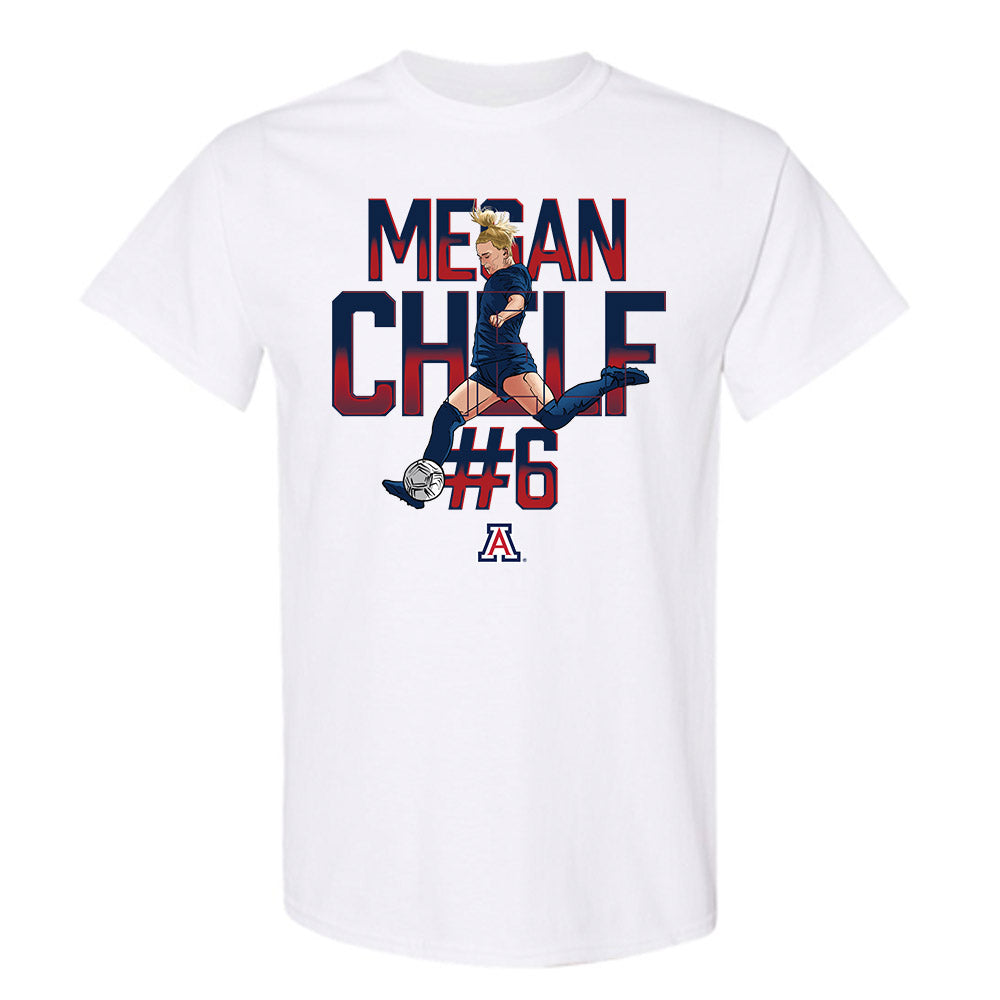 Arizona - NCAA Women's Soccer : Megan Chelf - Caricature T-Shirt-0