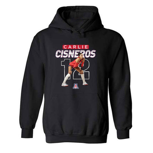 Arizona - NCAA Women's Volleyball : Carlie Cisneros - Player Collage Hooded Sweatshirt-0