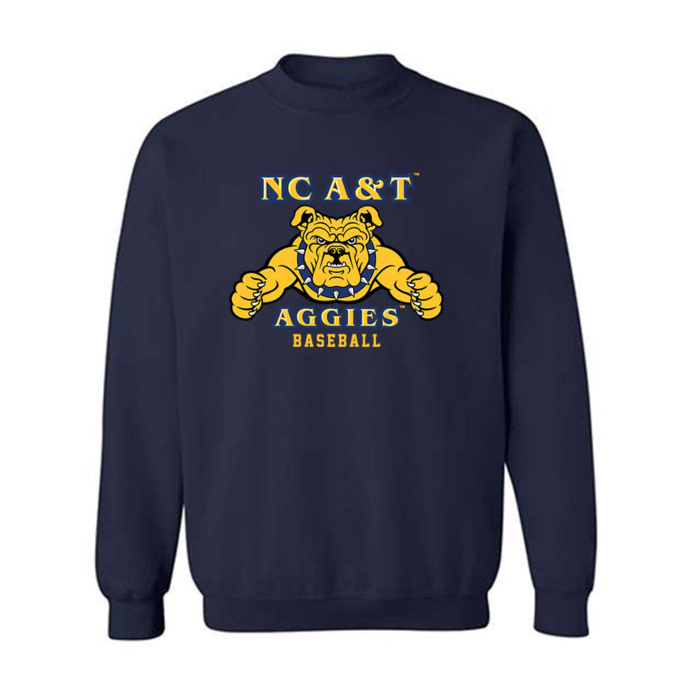 North Carolina A&T - NCAA Baseball : Mekai Griffin - Crewneck Sweatshirt-0