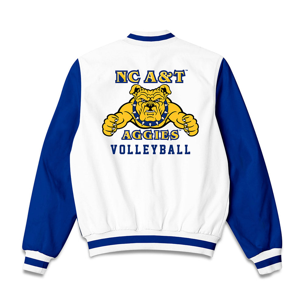 North Carolina A&T - NCAA Women's Volleyball : Valeria Estrada - Bomber Jacket-1