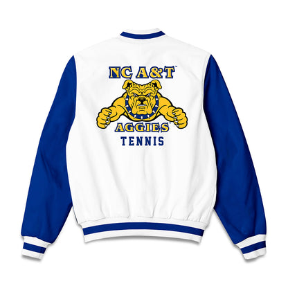 North Carolina A&T - NCAA Men's Tennis : Kaua Santos - Bomber Jacket-1