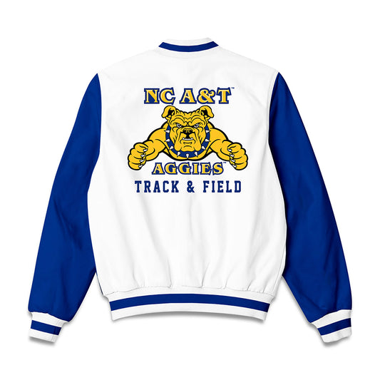North Carolina A&T - NCAA Men's Track & Field : Abishek Pradhan - Bomber Jacket-0