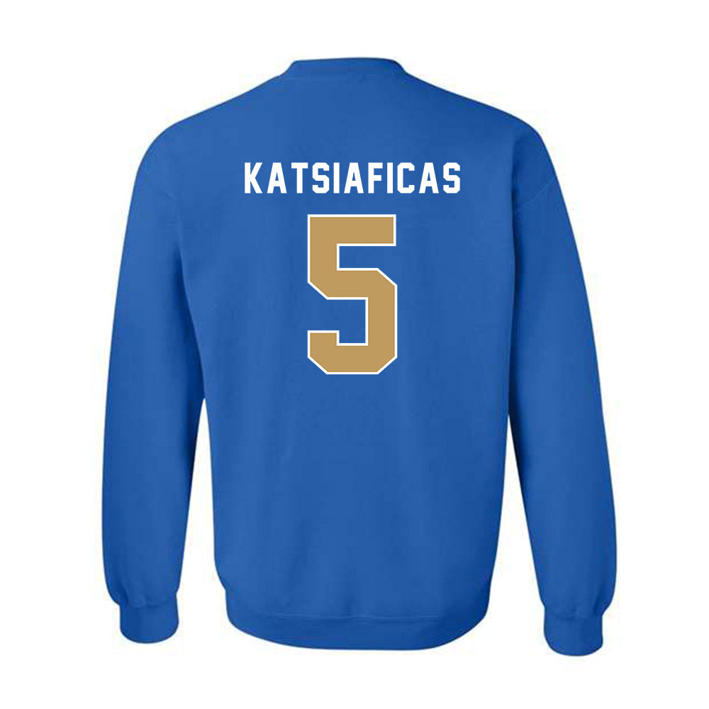 Husson - NCAA Men's Basketball : Charlie Katsiaficas - Classic Shersey Crewneck Sweatshirt-1