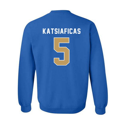Husson - NCAA Men's Basketball : Charlie Katsiaficas - Classic Shersey Crewneck Sweatshirt-1