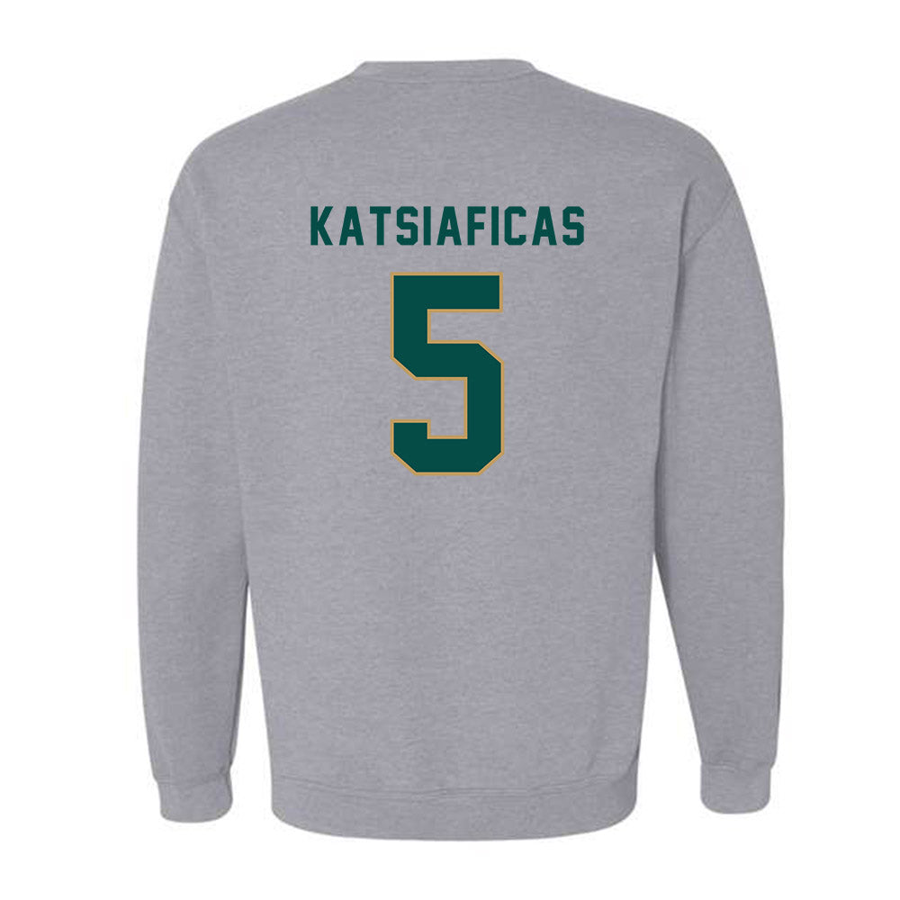 Husson - NCAA Men's Basketball : Charlie Katsiaficas - Classic Shersey Crewneck Sweatshirt-1