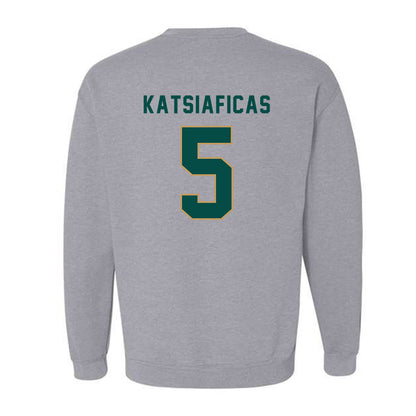 Husson - NCAA Men's Basketball : Charlie Katsiaficas - Classic Shersey Crewneck Sweatshirt-1