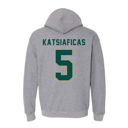 Husson - NCAA Men's Basketball : Charlie Katsiaficas - Hooded Sweatshirt-1