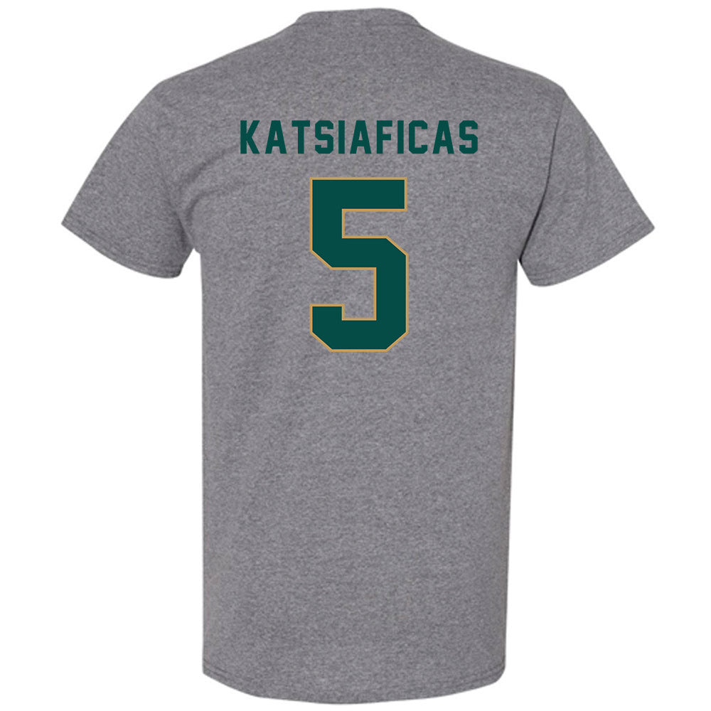 Husson - NCAA Men's Basketball : Charlie Katsiaficas - T-Shirt-1