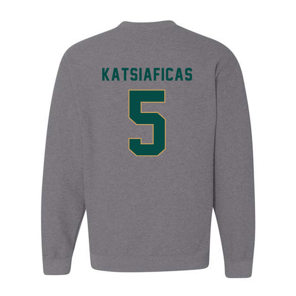 Husson - NCAA Men's Basketball : Charlie Katsiaficas - Crewneck Sweatshirt-1