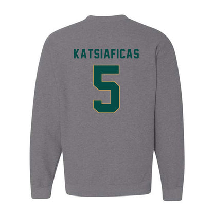 Husson - NCAA Men's Basketball : Charlie Katsiaficas - Crewneck Sweatshirt-1