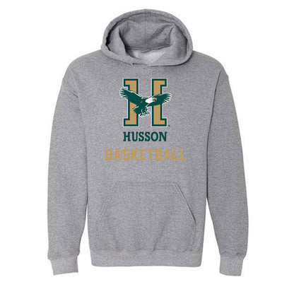 Husson - NCAA Men's Basketball : Jeremiah Grissom - Hooded Sweatshirt-0