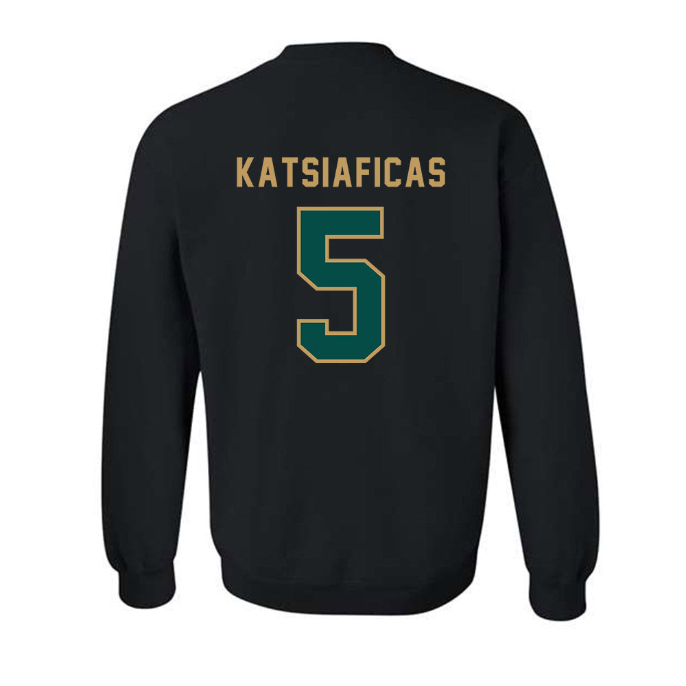 Husson - NCAA Men's Basketball : Charlie Katsiaficas - Crewneck Sweatshirt-1