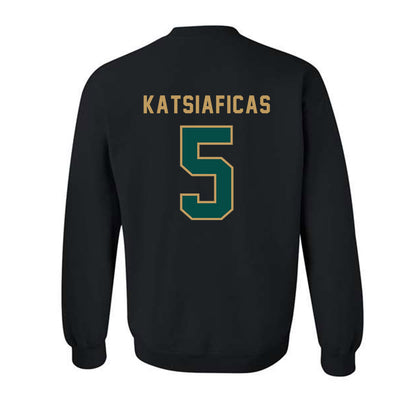 Husson - NCAA Men's Basketball : Charlie Katsiaficas - Crewneck Sweatshirt-1