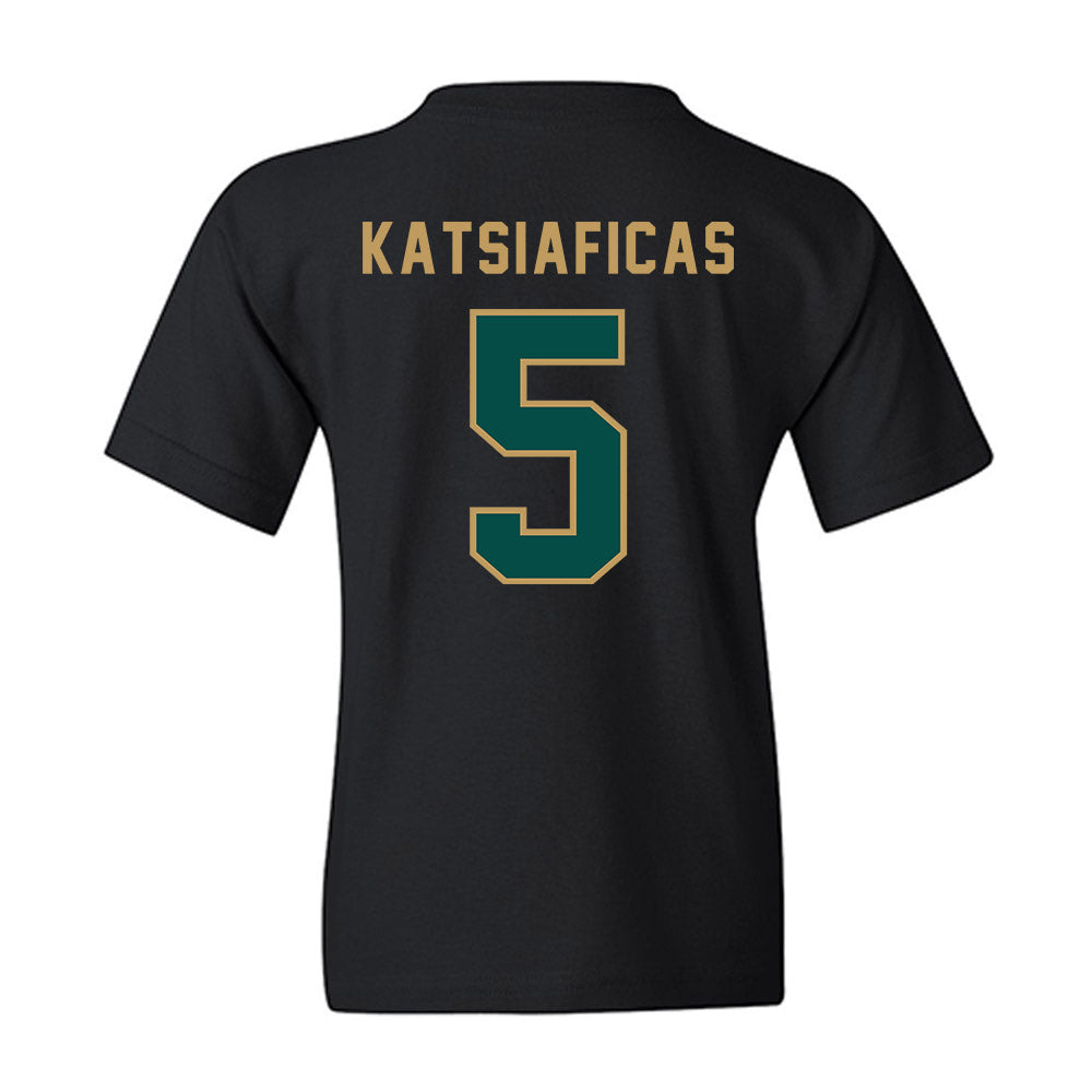 Husson - NCAA Men's Basketball : Charlie Katsiaficas - Youth T-Shirt-1