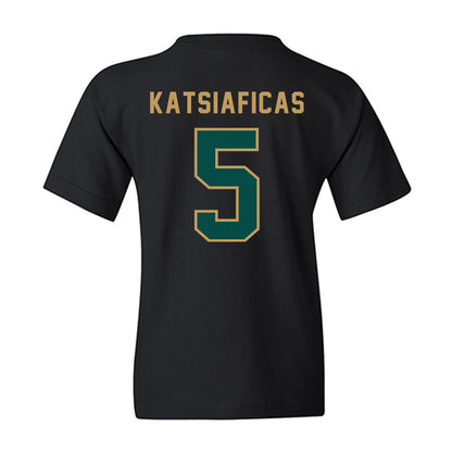 Husson - NCAA Men's Basketball : Charlie Katsiaficas - Youth T-Shirt-1