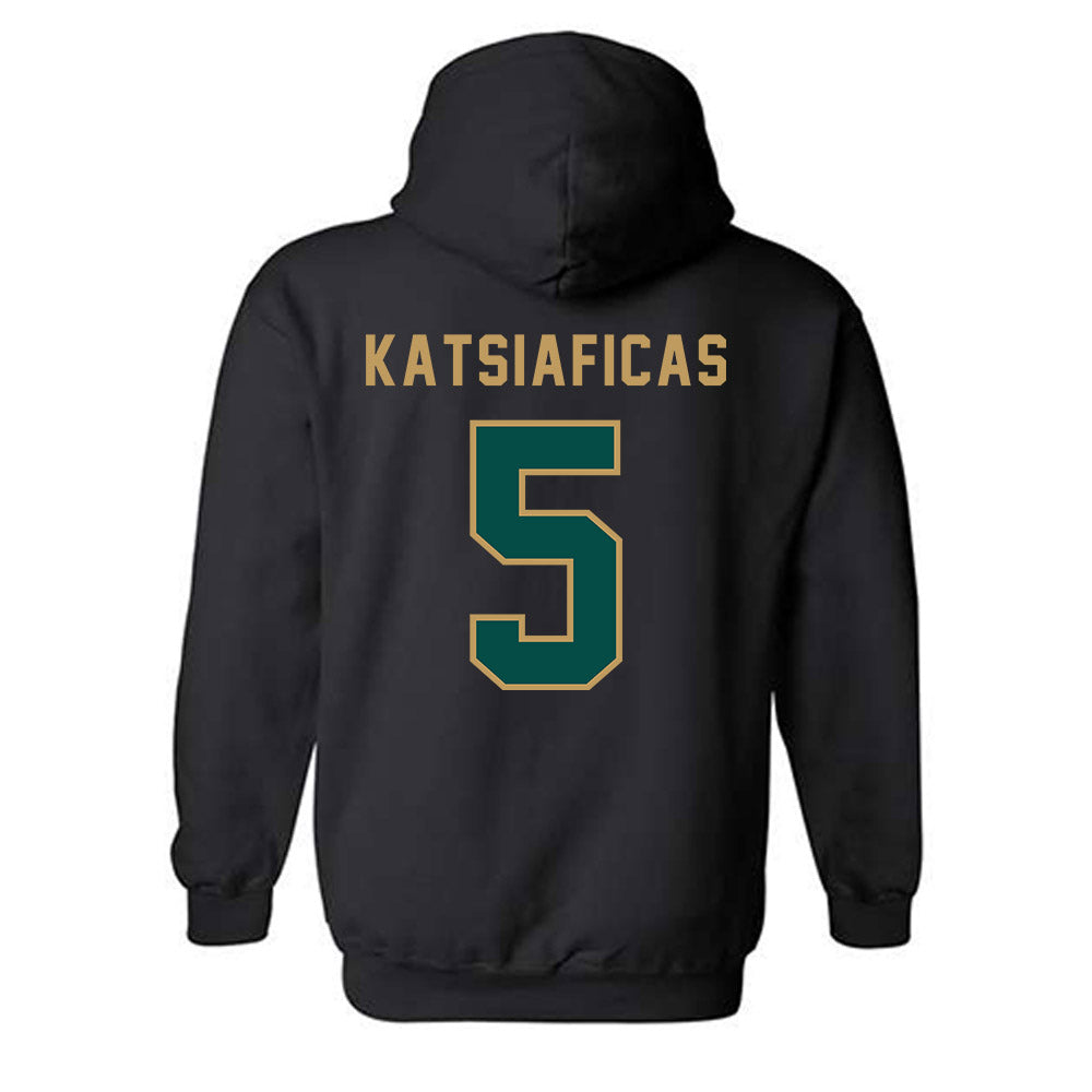 Husson - NCAA Men's Basketball : Charlie Katsiaficas - Hooded Sweatshirt-1