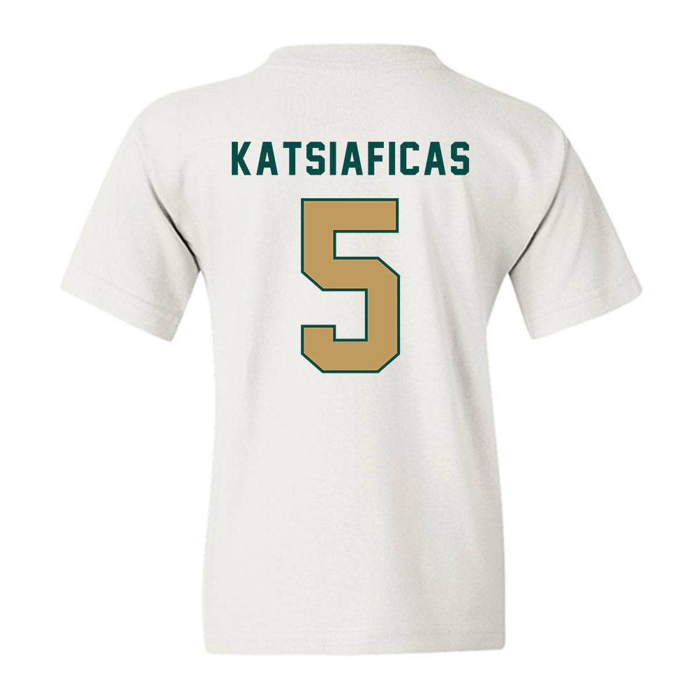 Husson - NCAA Men's Basketball : Charlie Katsiaficas - Youth T-Shirt-1