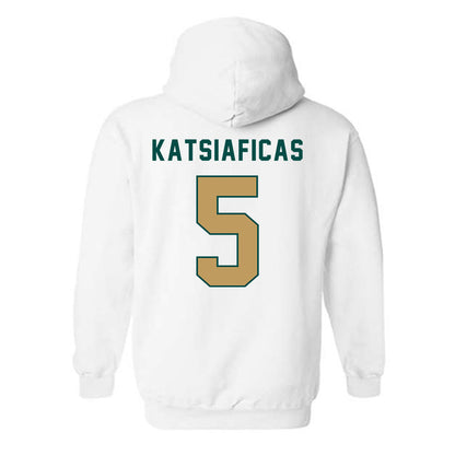 Husson - NCAA Men's Basketball : Charlie Katsiaficas - Hooded Sweatshirt-1
