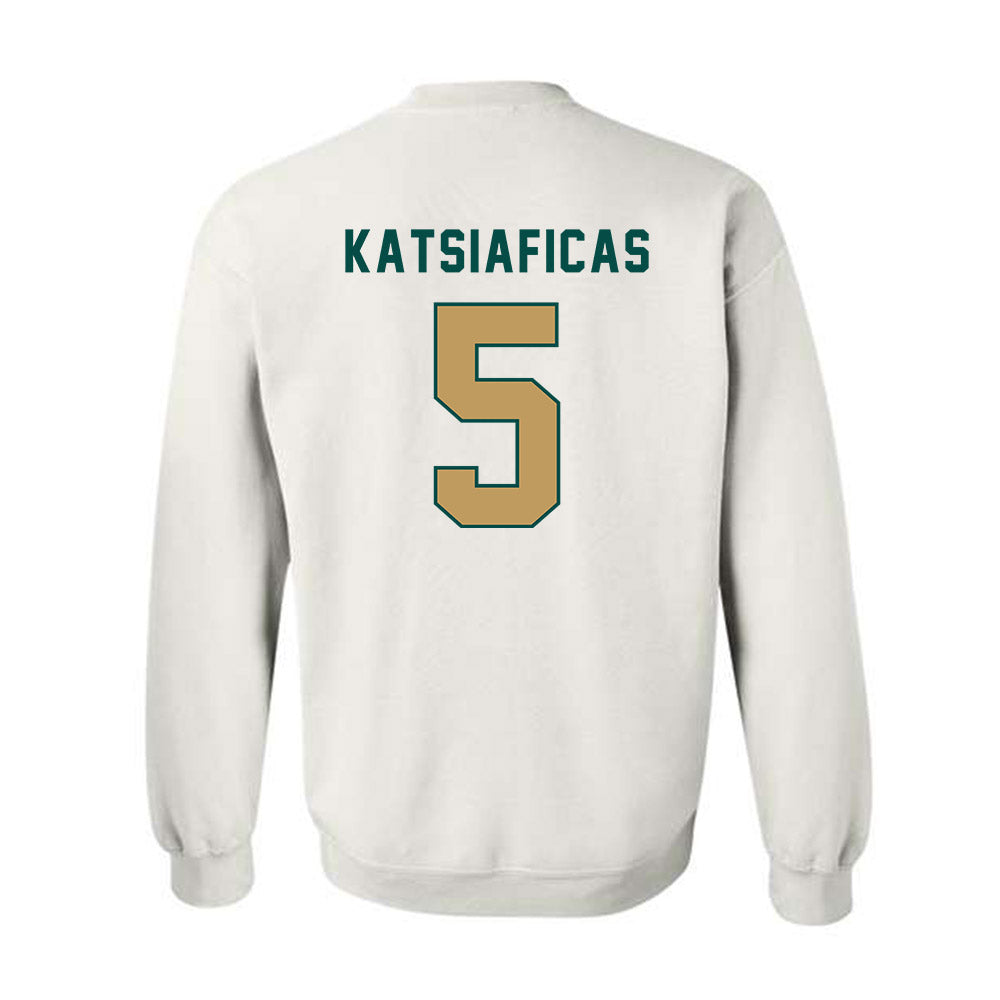Husson - NCAA Men's Basketball : Charlie Katsiaficas - Crewneck Sweatshirt-1