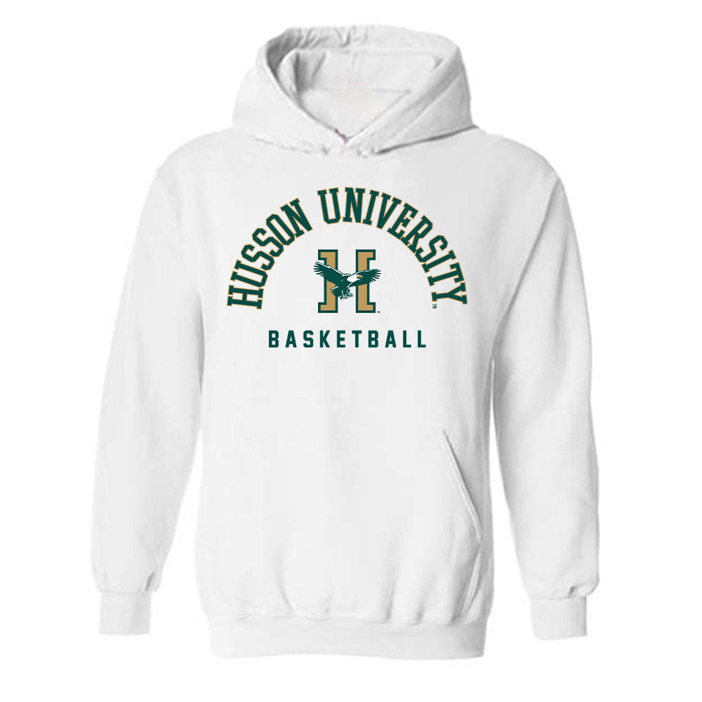 Husson - NCAA Men's Basketball : Charlie Katsiaficas - Hooded Sweatshirt-0