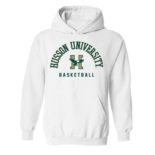 Husson - NCAA Men's Basketball : Charlie Katsiaficas - Hooded Sweatshirt-0