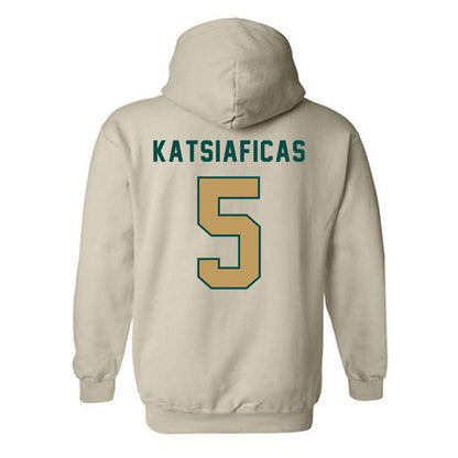 Husson - NCAA Men's Basketball : Charlie Katsiaficas - Hooded Sweatshirt-1