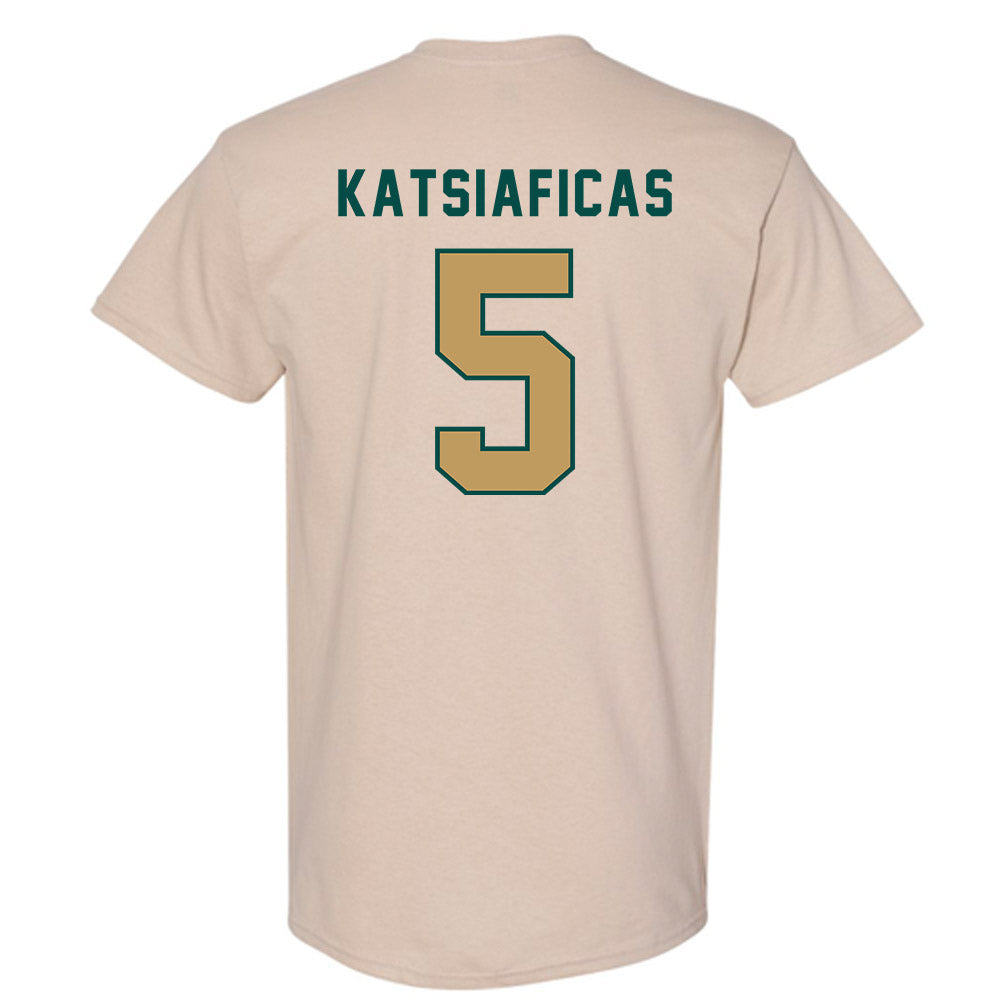 Husson - NCAA Men's Basketball : Charlie Katsiaficas - T-Shirt-1
