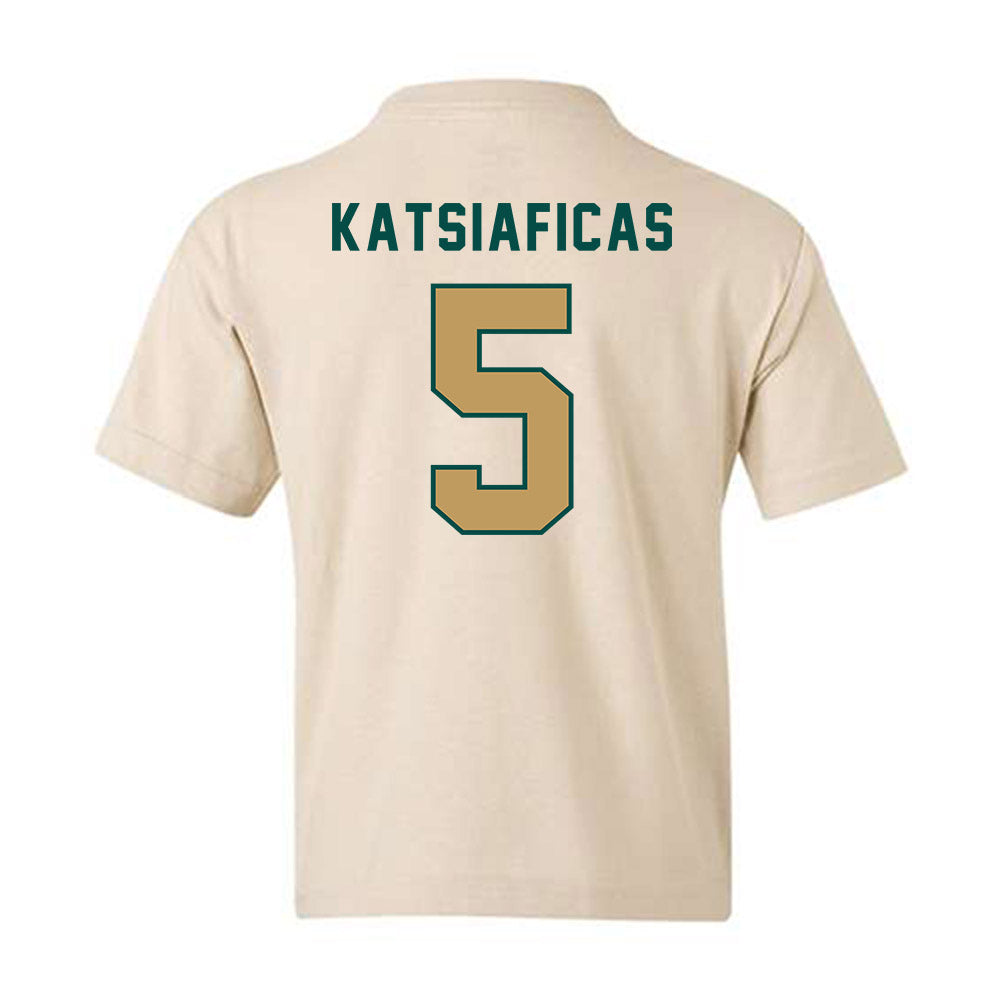 Husson - NCAA Men's Basketball : Charlie Katsiaficas - Youth T-Shirt-1