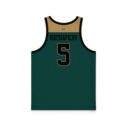 Husson - NCAA Men's Basketball : Charlie Katsiaficas - Basketball Jersey-1