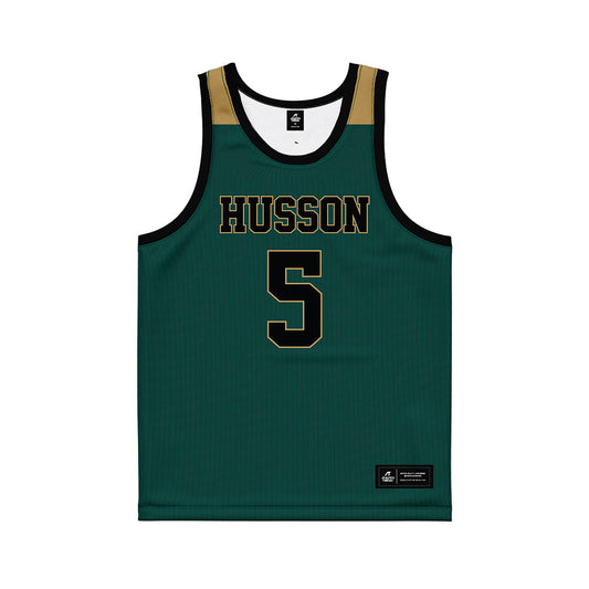 Husson - NCAA Men's Basketball : Charlie Katsiaficas - Basketball Jersey-0