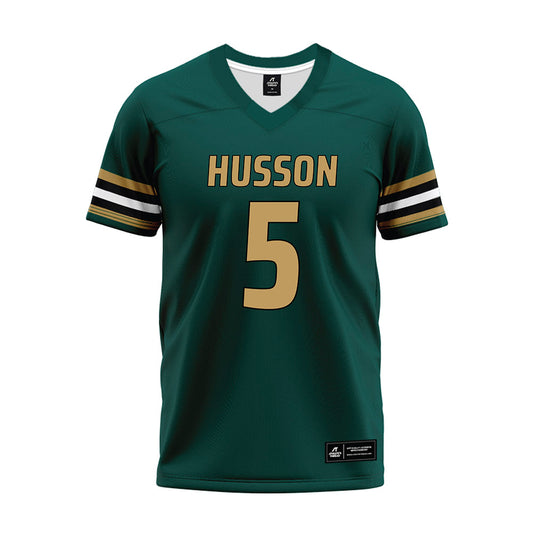 Husson - NCAA Men's Basketball : Charlie Katsiaficas - Premium Football Jersey-0