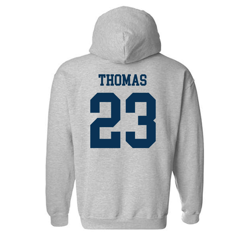 Saginaw Valley - NCAA Men's Basketball : Josh Thomas - Hooded Sweatshirt-1