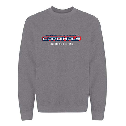 Saginaw Valley - NCAA Men's Swimming & Diving : Adam Bebars - Crewneck Sweatshirt-0