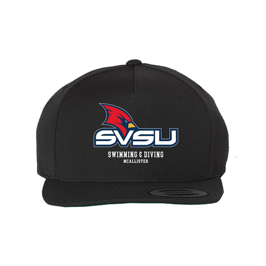 Saginaw Valley - NCAA Men's Swimming & Diving : Ganen McAllister - Snapback Hat-0