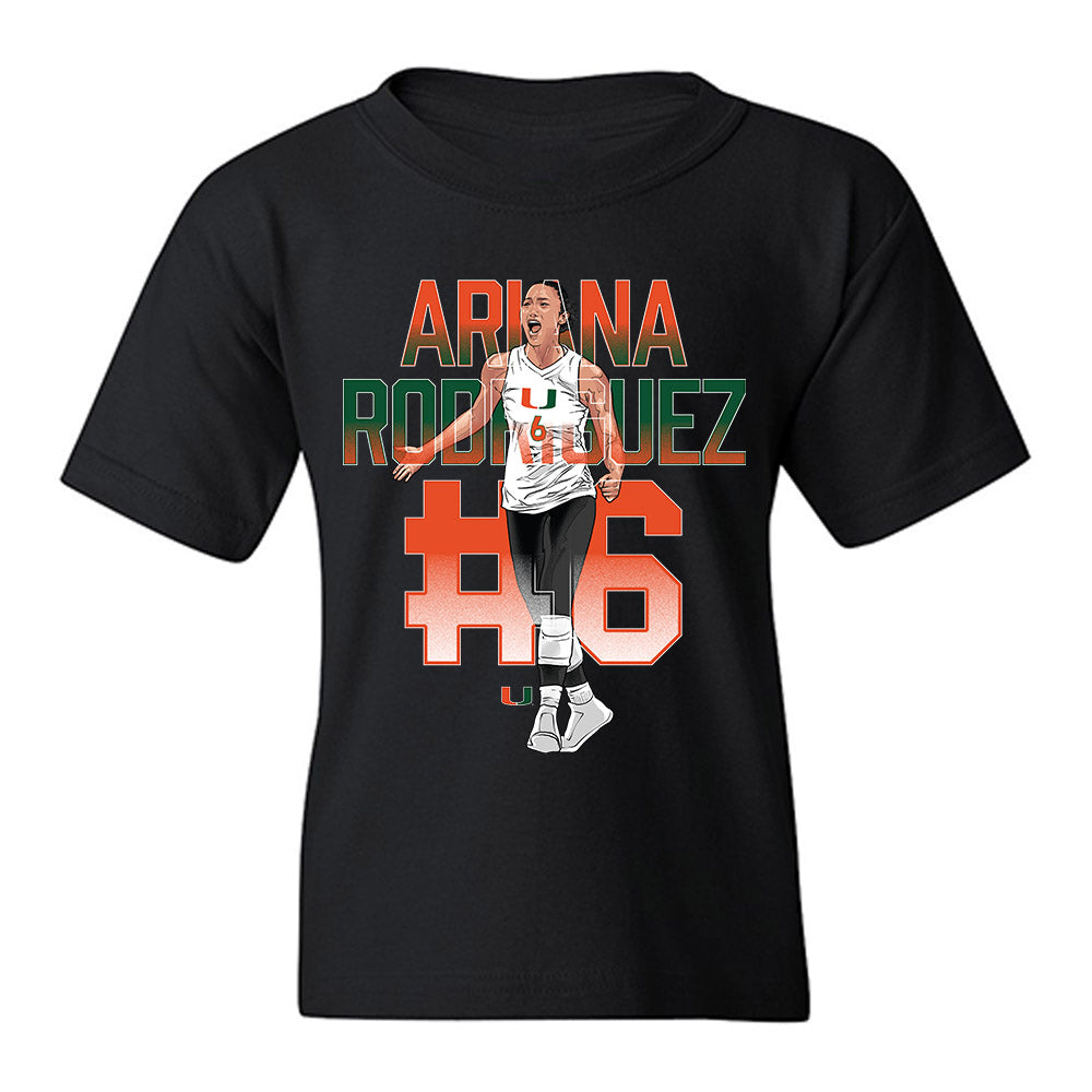 Miami - NCAA Women's Volleyball : Ariana Rodriguez - Player Collage Youth T-Shirt-0