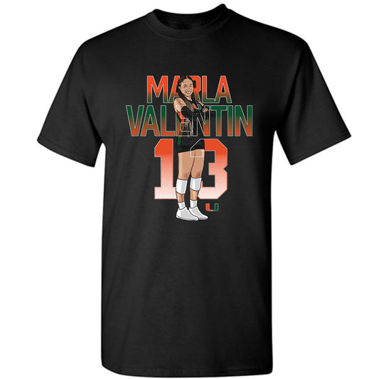 Miami - NCAA Women's Volleyball : Marla Valentin - Player Collage T-Shirt-0