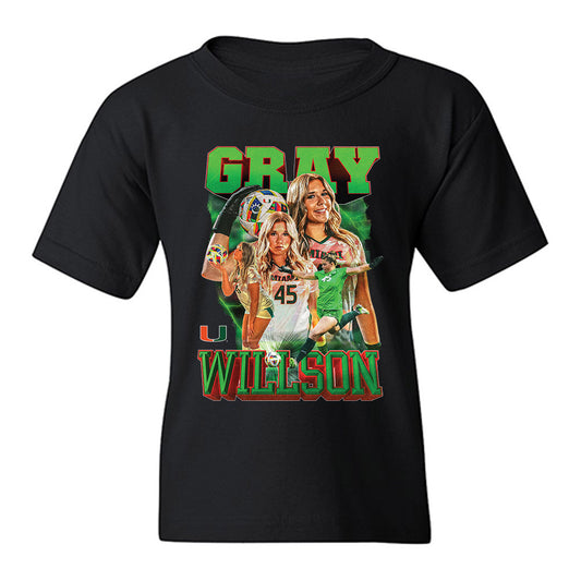 Miami - NCAA Women's Soccer : Gray Willson - Player Collage Youth T-Shirt-0