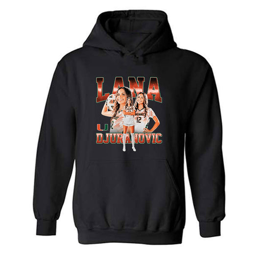 Miami - NCAA Women's Soccer : Lana Djuranovic - Player Collage Hooded Sweatshirt-0