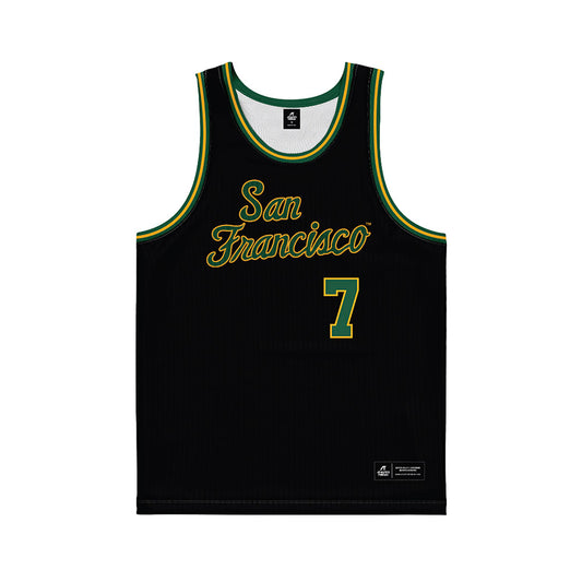 USFCA - NCAA Men's Basketball : Vukasin Masic - Black Basketball Jersey-0