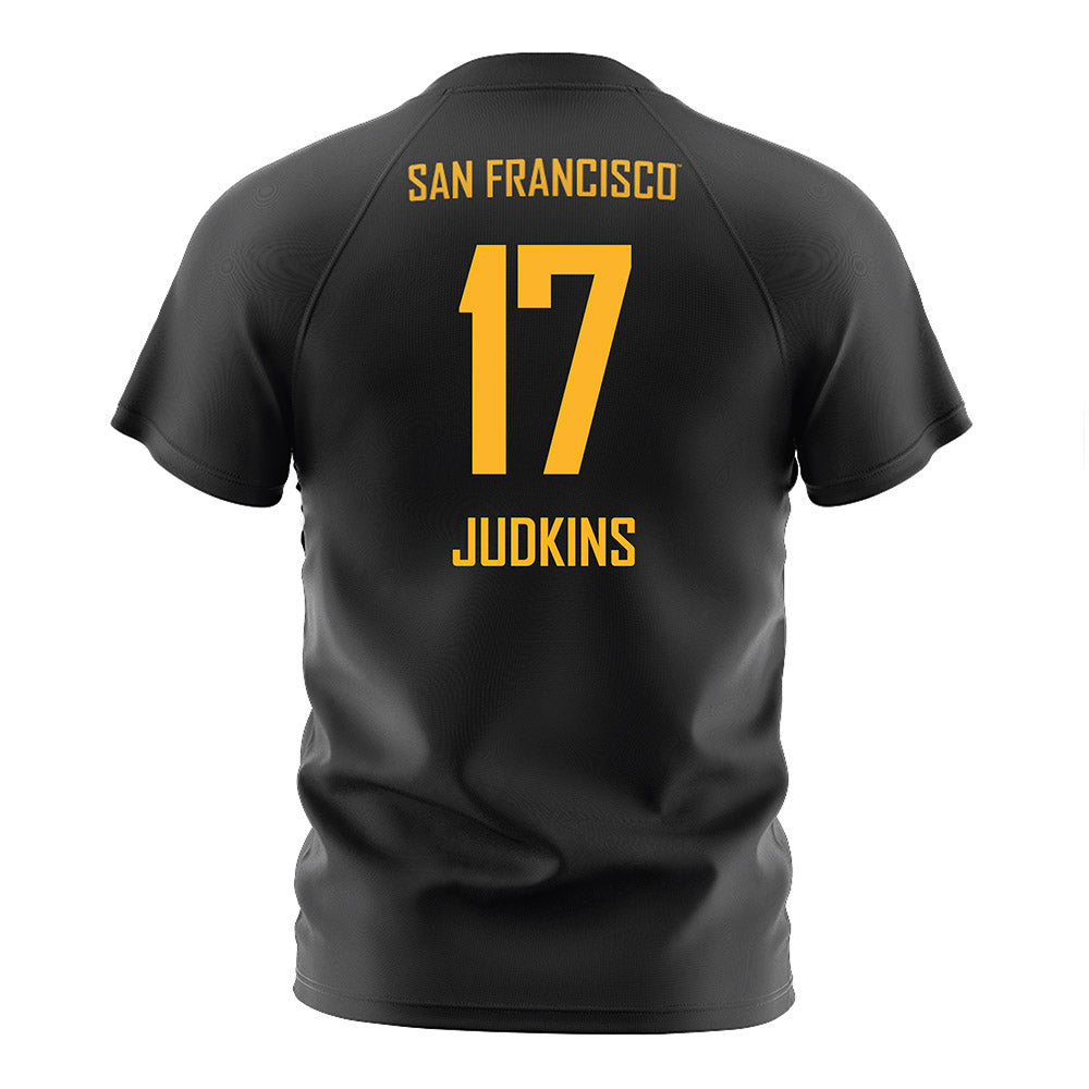 USFCA - NCAA Men's Soccer : Jaggar Judkins - Black Soccer Jersey-1