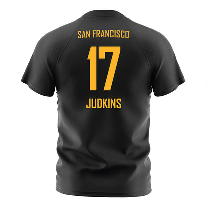 USFCA - NCAA Men's Soccer : Jaggar Judkins - Black Soccer Jersey-1